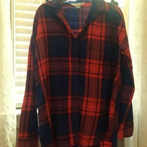 red and blue women’s/ girls flannel